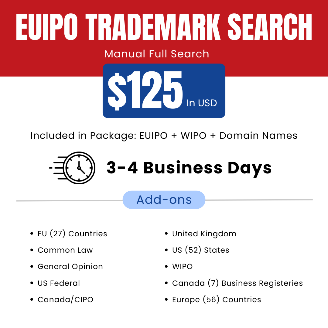 EUIPO Trademark Search - Full Manual | Starting at $125 - Trademark Search By Region